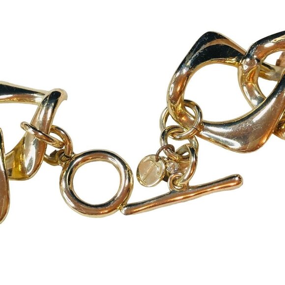 Talbots Womens Necklace Tortoise Color Lucite Gold Tone Statement Chic Classic - Picture 3 of 5